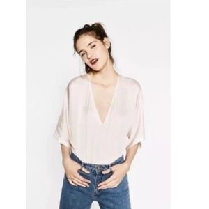 Zara one piece blouse/ wide  sleev top